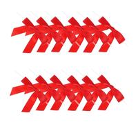 WOONEKY 50 Pièces Arc Décoratif Charme D'artisanat à Arc à Ruban Mini Nœuds en Tissu pour La Décoration Mini Noeud De Fil De Fer