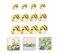 WOONEKY 50 pièces Mini Resin Bee Charms pour DIY Artisanat Décoration Téléphone avec Abeille Mignonne Accessoires Résine Flatback pour Création de