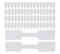 WOONEKY 500 Étiquettes de Prix Vierges Blanches pour Bijoux en Papier Robuste, Mini Autocollants de Prix pour Colliers, Bracelets et Bagues, Surface Inscriptible, Adaptées