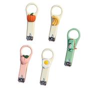 WOONEKY 5pièces Outils De Manucure Maison Coupe- Et Ciseaux à Portables Designs Œuf Dinosaure Citrouille Banane