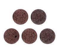 WOONEKY 5pièces Pierres Volcaniques Naturelles pour Aquarium et Filtration Eaux Usées Boules Décoratives Pierre Rouge pour Jardin Humide et Aménagement Paysager