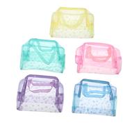 WOONEKY 5pièces Trousse De Maquillage Colorée Étanche De Toilette Et Cosmétique De Voyage Organisateur Pratique pour Accessoires Personnels Et Soins Quotidiens