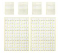 WOONEKY 6 Feuilles Autocollants de Colle à Ongles Double Face Transparents Ovales Ruban Adhésif pour Nail Art Outil pour Ongles French Manucure Fixation Solide Traces Compatible