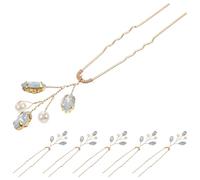 WOONEKY 6 pièces Barrette Mariage Épingles à Cheveux Métalliques Accessoires de Coiffure et Filles Outils de Stylisation Élégants
