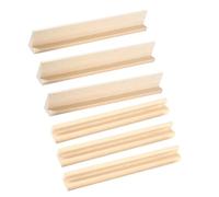 WOONEKY 6 Pièces Bases Bois pour Dominos et Lettres Supports de Jeu et Présentoirs de Cartes Accessoires de Bureau Créatifs pour Projets DIY et Décoration Familiale