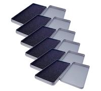 WOONEKY 6 pièces Boîte de Rangement pour Coques de Téléphone et Écrans Verre Trempé Organiseur Léger avec Mousse Protectrice Lot de Contenants Empilables Couleur Argentée