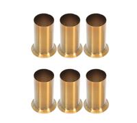 WOONEKY 6 Pièces Cache Douilles Bougie Bronze Ancien pour Lustres Cristal Européens Manchons de Protection pour Douilles Éclairage Accessoires Compatibles pour Lampes Plafonniers