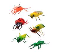 WOONEKY 6 Pièces Figurines Insectes Réalistes Lot pour Garçon Fille Éducatifs Modèles de Insectes Colorés et Vividement Détails pour Développer Imagination et