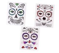 WOONEKY 6 Pièces Halloween Visage Maquillage Autocollants Costume Maquillage Autocollant Halloween Halloween Autocollants Pour Le Visage Visage Stickers Corps Autocollant