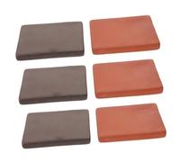 WOONEKY 6 Pièces Handmade Clay Bricks for Turtle Habitat Porous Terrarium Landscaping Blocks with Smooth Edges for Land Turtle Tank Decor