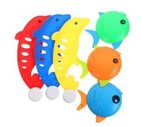 WOONEKY 6 pièces Jouets de Plongée Piscine pour Garçon Fille Ans Poissons et Dauphins Colorés de Jeux Aquatiques pour Piscine