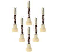 WOONEKY 6 pièces Loquet à Ressort Acier Inoxydable et Plastique pour Berceau Garçon Fille Goupille Cylindrique Auto-fermante Serrure Sécurisée pour Cage à Lapin Porte de Rangement et