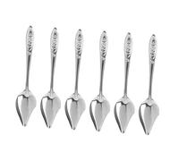 WOONEKY 6 pièces Lot de Cuillères Alimentation INOX pour Perroquets Design Compact et Cuillères Pratiques pour Nourrissage Professionnel des Oiseaux Cadeau pour Éleveurs Oiseaux