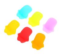 WOONEKY 6 Pièces Marqueurs de Verre en Silicone Forme Langue Réutilisables | Style Chic et Ludique, Identification Rapide sur Table de Dîner, Décor de Fête, Lot Pratique