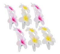WOONEKY 6 pièces Plumeria Flower Hair Clips Lightweight Hawaiian Hairpins For Women Half Updo Beach Weddings Parties Accessories