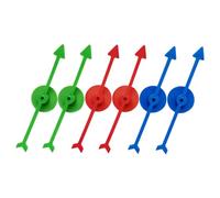 WOONEKY 6 pièces Pointeurs Plastique pour Jeu de Société DIY Colorées Accessoires de Flèches pour Jeux de Plateau Éducatifs et Interactifs pour Familles et Garçon Fille