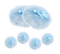 WOONEKY 6 Pièces Puff Doux pour Fluffy Longues Fibres avec Nœud Application Uniforme pour Soin Doux Peau Portable pour Changes et Voyages