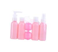 WOONEKY 6 pièces Set de Flacons Voyage Rechargeables pour Lotion Parfum Crème Portable et Coloré avec Cuillère Bouteilles Cosmétiques PE et PP Sûres