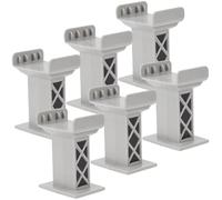 WOONEKY 6 pièces Supports de Pont pour Voies de Train Garçon Fille Accessoires de Rail Stables et Solides Blocs de Rehausse pour Construction de Ponts Amélioration Motricité Cadeau Garçon