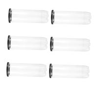WOONEKY 6 Pièces Tube de Rangement Transparent pour Balles de Tennis avec Couvercle Noir pour Stockage des Intérieur et Extérieur