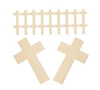 WOONEKY 60 Pièces Croix à Décorer Formes Non pour Projets DIY Surfaces Lisses pour Peinture et Décoration Artisanale