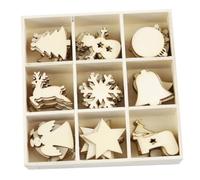 WOONEKY 72 Pièces Pendentifs de Noël Artisanaux Suspendus Décorations Miniatures pour Sapin et Maison Finition Lisse et Sûre Assortiment Mixte