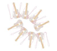 WOONEKY 8 Pièces Guitares Bois Non pour Garçon Fille Supports Créatifs DIY pour Peinture et Décoration Jouets Musicaux Bois Solide pour Fêtes et Apprentissage Artistique