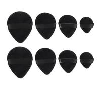 WOONEKY 8 Pièces Mini Powder Puff Set Water Drop Shape Makeup Foundation Applicator Sponge Nonabsorbent Velour Cosmetic Puff For Face Setting Powder Dual-use Wet And Dry Portable