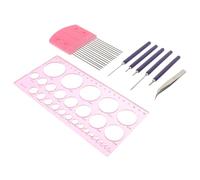 WOONEKY 8 Pièces Paper Quilling Kit With Comfortable Plastic Pen Holder And Firm Interface DIY Quilling Tool Set For Handmade Paper Craft Enthusiasts Couleur Aléatoire