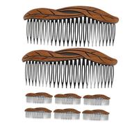 WOONEKY 8 Pièces Peignes Latéraux Pour Cheveux Fins Peignes Torsadés à Fixation Forte Pour Chignon Pinces De Coiffure Pour Femmes Et Filles à Frange