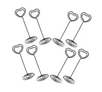 WOONEKY 8 pièces Porte-cartes de Table Métal Étoile Noire Support Photo Clip pour Numéros de Table Porte-menu et Cartes pour Mariage Anniversaire Restaurant