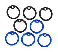WOONEKY 8 pièces Silicone Dog Tag Silencers Noise Cancelling Cover For Dogs And Cats Quieting Protector Ring And