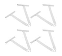 WOONEKY 8 Pièces Support de Ressort en Acier Revêtu Blanc pour Volet Roulant Manuel, Accessoires de Quincaillerie de Fenêtre pour Réparation, Compatible Volets de Sécurité et