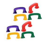 WOONEKY 8 pièces Téléphone à Chuchotement Plastique pour Garçon Fille Éducatif Ergonomique pour Lecture et Développement des Compétences de Récepteurs Rouge Jaune et Vert Foncé
