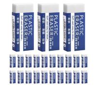 WOONEKY 90 Pièces Gomme Blanche 2B Extra Large et Douce en Tpr Paquet de 90 Gommes pour Dessin École et Bureau pour Effacement Précis pour Fournitures Scolaires et Artistiques