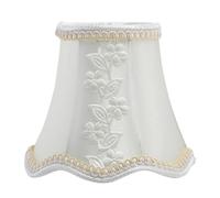 WOONEKY Abat-Jour en Tissu 1 Pièce pour Lampe de Table à Suspendre et Applique Murale Modèle 066 à Motif Feuilles Compatible Lampadaire Couleur Neutre Design Épuré et Fonctionnel
