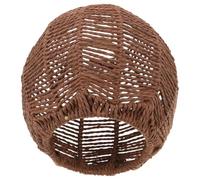 WOONEKY Abat-jour Rustique Papier Tressé Boho Suspension Corde pour Salon Salle à Manger et Couloir Diffuseur de Lumière Perforé pour Ambiance Chaleureuse