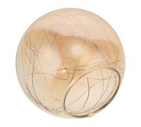 WOONEKY Abat-jour Verre Boule Aluminium pour Plafonnier Diffuseur de Lumière Doux et Décoratif Design Structure pour Éclairage Chaleureux Compatible Lampes Suspendues