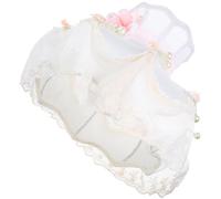 WOONEKY Abat-jour Vintage Tissu Floral à Dôme Festonné pour Lampe de Bureau et Lampadaire Pied Chambre Facile à Installer et Nettoyer Ambiance Lumineuse Chaleureuse