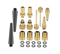 WOONEKY Adaptateur Valve et Voiture Kit Convertisseur Embouts Pompe à Air pour Ballons Pneus Matelas avec Aiguille pour Pompe Ballon et Compresseur Ensemble Pratique avec Boîte de