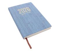 WOONEKY Agenda Cuir PU Bleu Cow-boy Planificateur Mensuel et Hebdomadaire avec Organisation Quotidienne Suivi Habitudes et Journal Polyvalent pour Étudiants et Professionnels