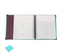 WOONEKY Album de Tickets 33 Pages Turquoise Feuilles Amovibles, Couverture Polyuréthane, Organiseur de Billets de Cinéma, Concert, Train et Reçus, Carnet de Rangement de Voyage