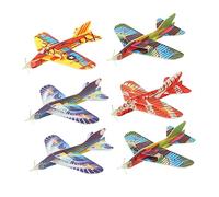 WOONEKY Avion en Mousse à Assembler pour Garçon et Filles Jeu Éducatif Modèle 360° Créatif Jouet d'Extérieur et Pratique pour Lot de 6