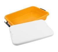 WOONEKY Bac à Sable Portable pour Garçon Fille avec Couvercle Boîte de Rangement Pratique Plastique pour Activités Intérieures et Extérieures Organisateur de Jouets pour Sable Jeux