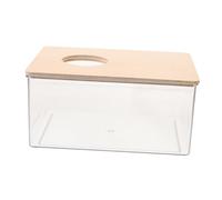 WOONEKY Bac à Sable Transparent Réutilisable pour Hamster Bain à Usure pour Chinchilla Boîte de Bain avec Couvercle Toilette et Multifonction pour Petits Rongeurs