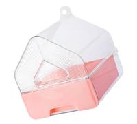 WOONEKY Bac Suspendu pour Oiseaux Bac pour Perroquets avec Tiroir Inférieur pour Cage Adaptée Aux Petits Oiseaux De Compagnie 1pcs (Rose)