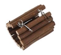 WOONEKY Balançoire Bois Naturel pour Oiseaux Tunnel Suspendu avec Crochet Hamac pour Perroquets et Petits Animaux à Mâcher et Grimper pour Cage