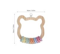 WOONEKY Balançoire pour Perroquet, perchoir en Bois, Anneau de Suspension, Jouets pour Cage à Oiseaux avec Corde en Coton colorée pour broyer Les Griffes et mâcher - calopsittes, perruches et Conures