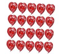 WOONEKY Ballons en Film d'Aluminium Rouges 18 Pouces 20 Pièces - Ballons d'Amour Décoratifs pour Mariage Fête et Saint-Valentin Décoration Intérieure et Extérieure