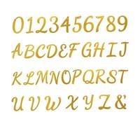 WOONEKY Bannière Alphabet Paillettes Dorées Lettres et Chiffres Décoration Scintillante pour Mariage et Anniversaire Lettres Brillantes Réutilisables Faciles à Installer pour Fêtes